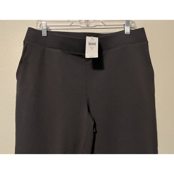 J Jill Pure Jill Slim Leg Cropped Pant Medium Gray Pull On Pima Cotton NWT - Picture 2 of 11